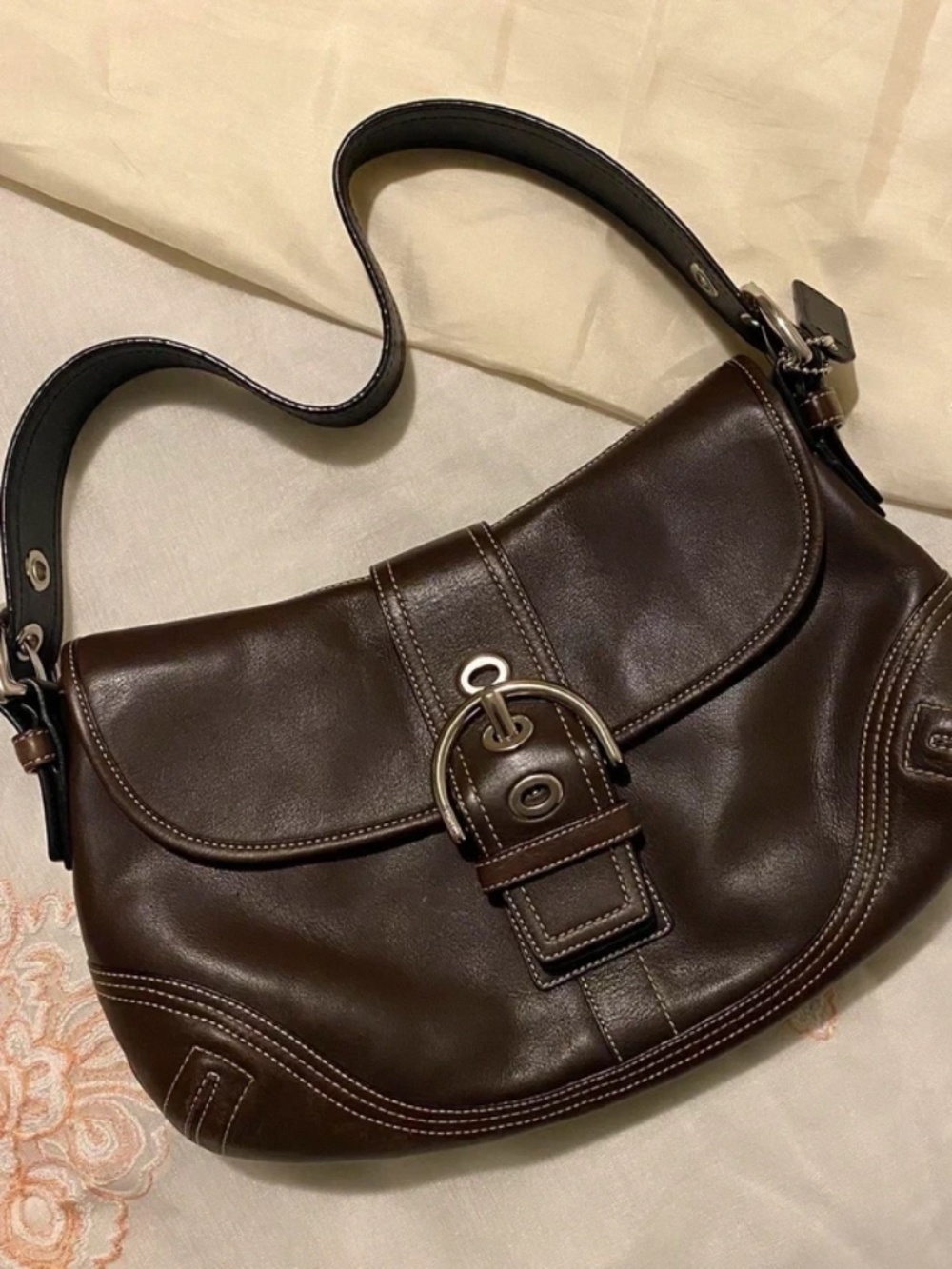 Classic Vintage Coach Brown Soho Buckle purse
